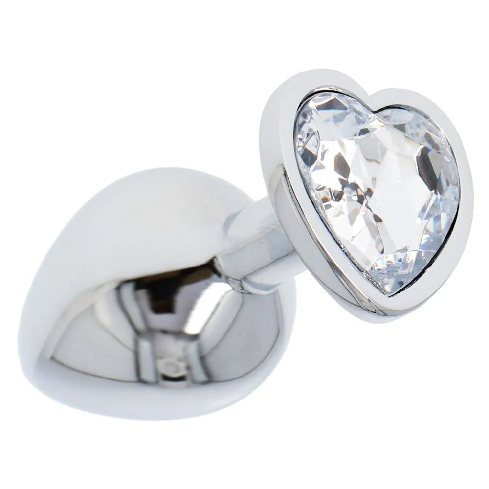 Butt Plug heart clear medium - Vibra Gioia - Toyz4Lovers - 8053629699607