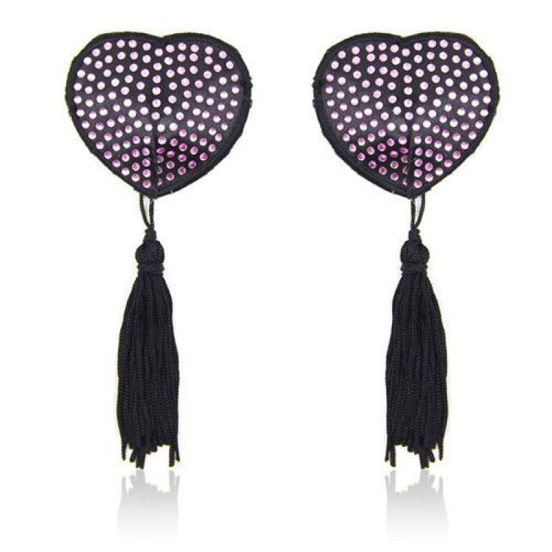 Copri Capezzoli Heart Black - Vibra Gioia - Toyz4Lovers - 8056389730375