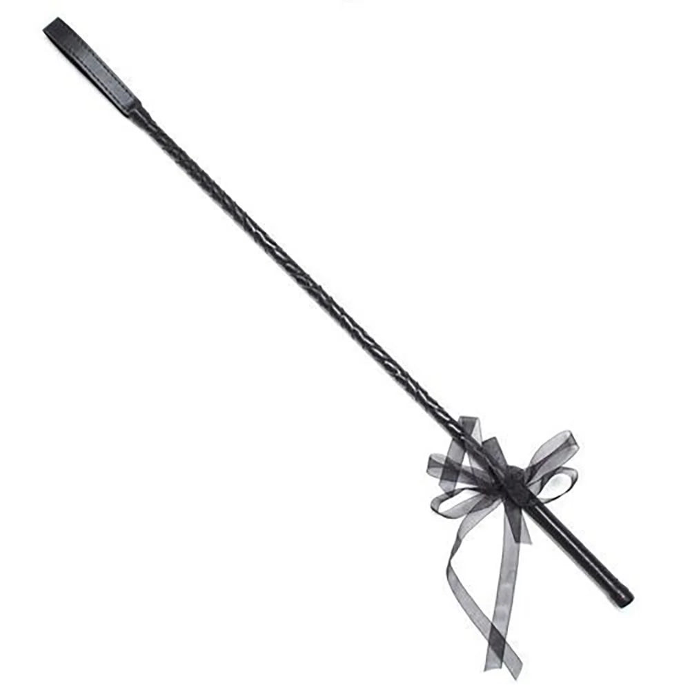 Frustino Ribbon Horse Whip Black