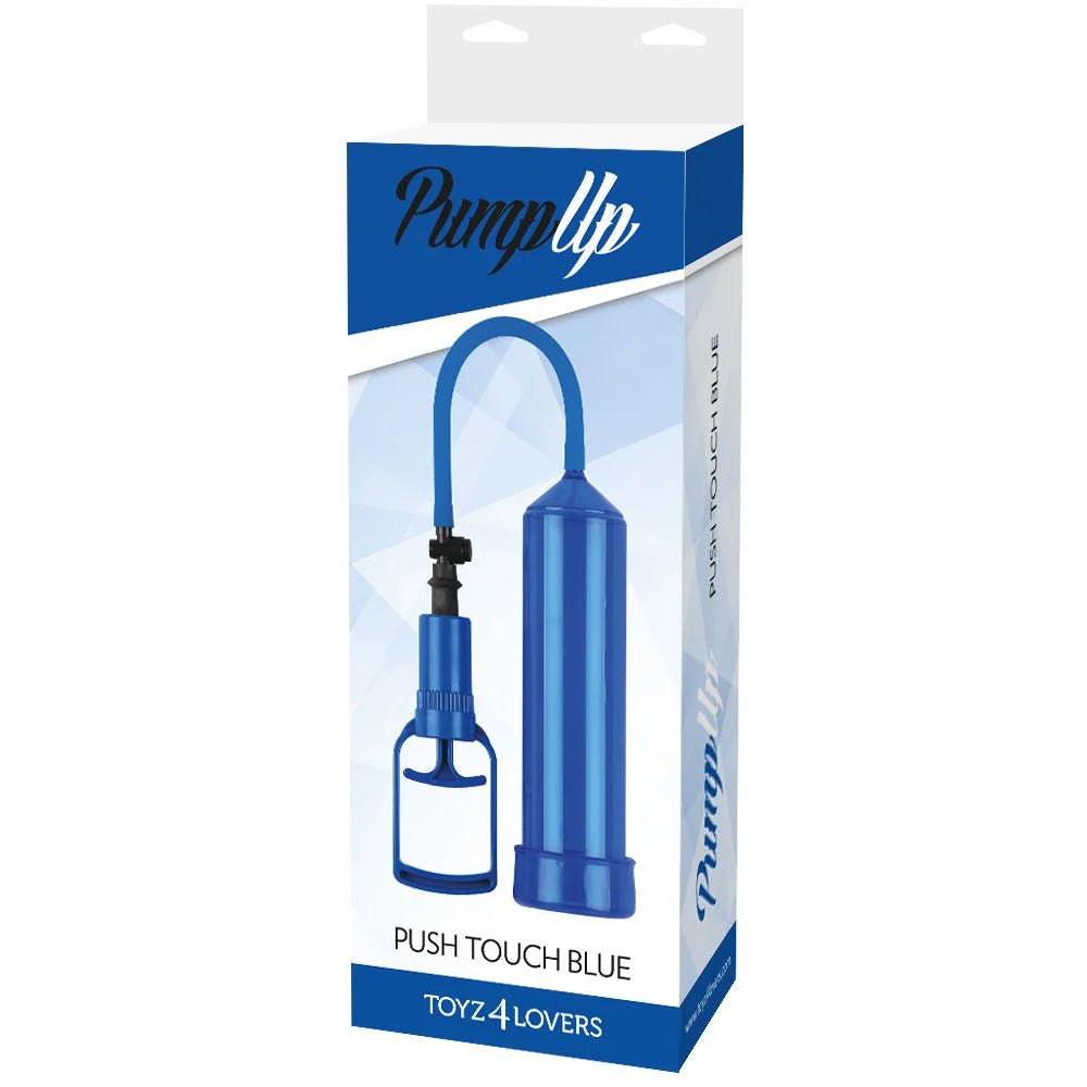 Pompa Pene Sviluppatore push touch blue - Vibra Gioia - Toyz4Lovers - 8053629697610