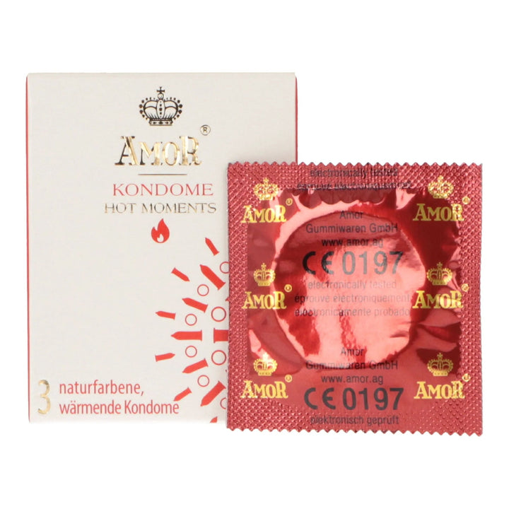 Profilattici Amor Hot Moments - Vibra Gioia - Amor Condoms - 4019514503132