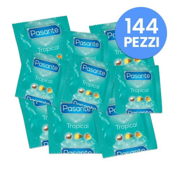 Profilattici Pasante Tropical 144 pz - Vibra Gioia - Pasante - 5060150680854