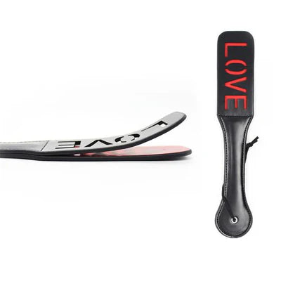 Paletta Doppia Double Spank Paddle Love Black